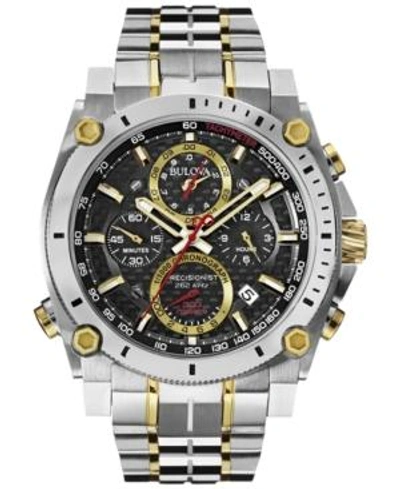 Shop Bulova Men's Chronograph Precisionist Two-tone Stainless Steel Bracelet Watch 47mm 98b228