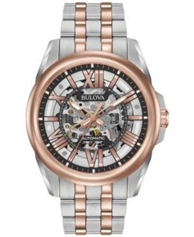 Shop Bulova Men's Automatic Two-tone Stainless Steel Bracelet Watch 43mm 98a166