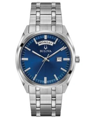 Shop Bulova Men's Classic Stainless Steel Bracelet Watch 39mm