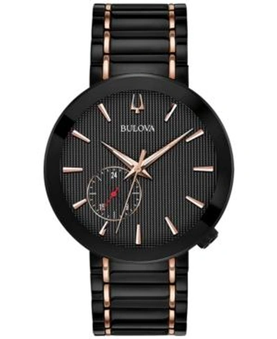 Shop Bulova Men's Special Latin Grammy Edition Dress Black & Rose Gold-tone Stainless Steel Bracelet Watch 42mm