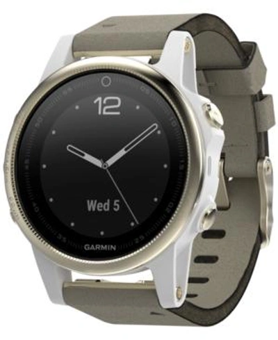 Shop Garmin Unisex Fenix 5s Gray Suede Strap Smart Watch 42mm