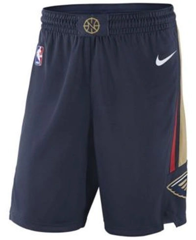 Shop Nike Men's New Orleans Pelicans Icon Swingman Shorts In Navy