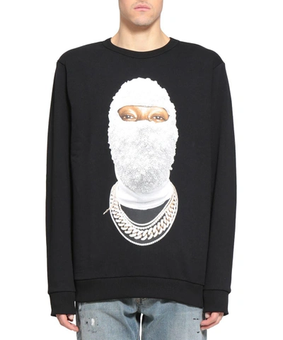 Shop Ih Nom Uh Nit Printed Face Cotton Sweatshirt In Nero