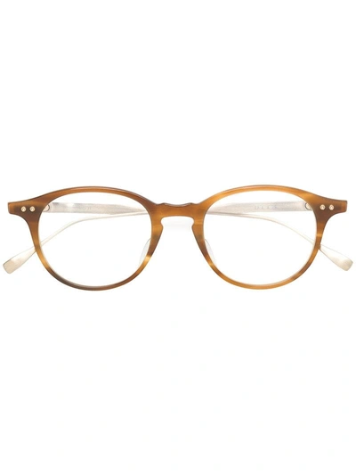 Shop Dita Eyewear Ash Glasses In Brown