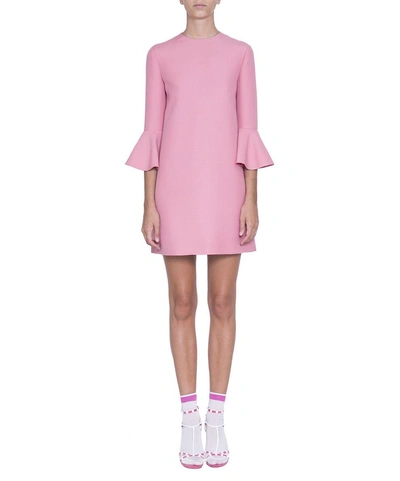 Shop Valentino Crepe Couture Dress In Rosa