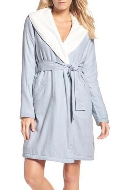 Ugg Anika Herringbone Fleece Robe In Ocean Mist ModeSens