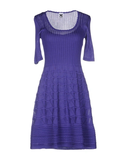Shop M Missoni Short Dress In Purple