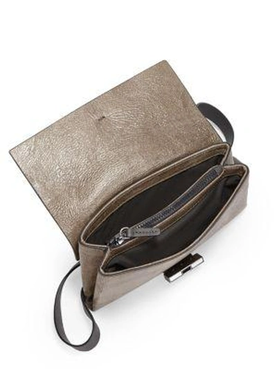 Shop Brunello Cucinelli Shiny Leather Crossbody Bag In Tobacco