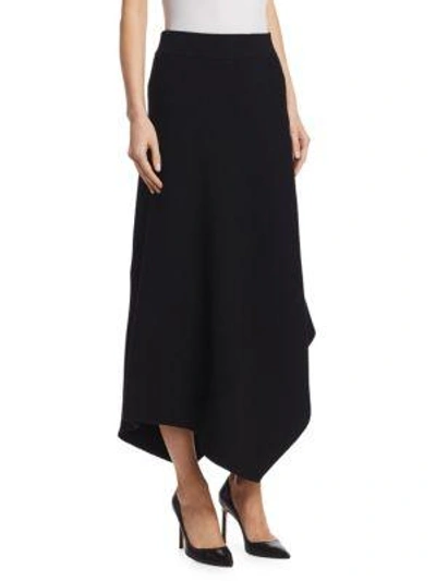 Shop Elizabeth And James Viona Knit Midi Skirt In Black