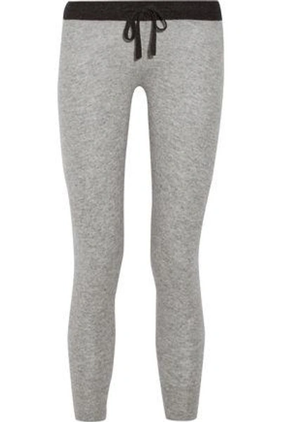 Shop James Perse Genie Cashmere Track Pants In Light Gray
