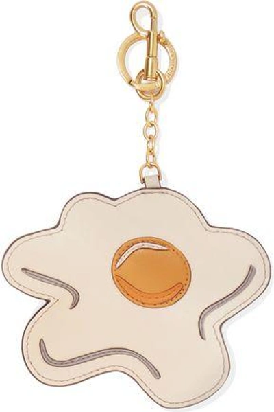 Shop Anya Hindmarch Woman Egg Leather Keychain White