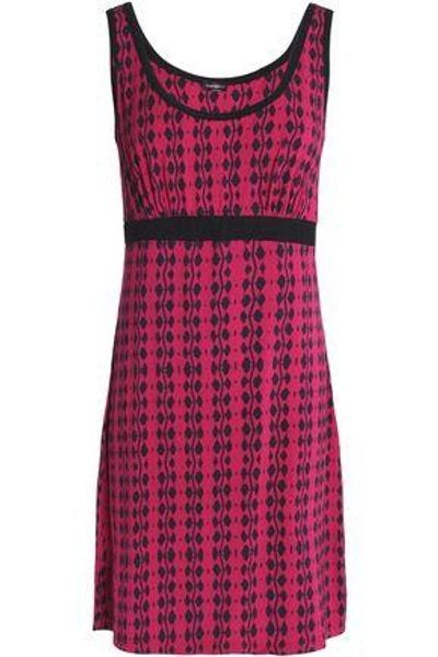 Shop Cosabella Woman Fluted Printed Stretch-jersey Dress Red