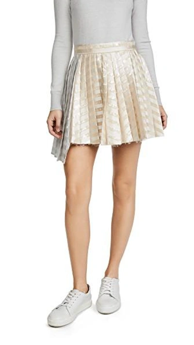 Shop Jourden Gel Asymmetric Skirt In Champagne Multi