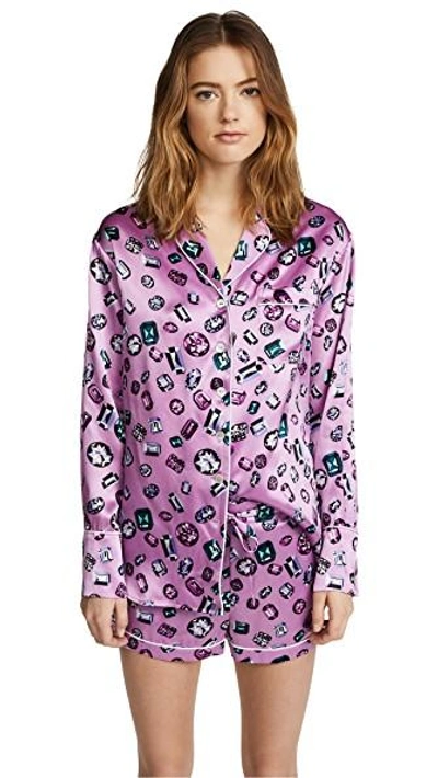 Shop Olivia Von Halle Alba Patricia Pj Set In Candy Print