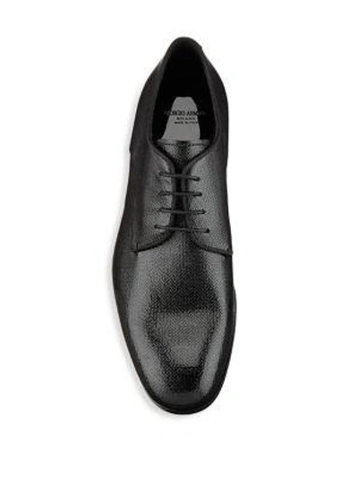 Shop Giorgio Armani Patent Lace-up Oxfords In Black