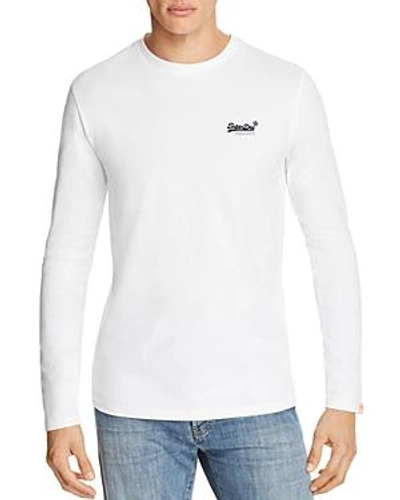 Shop Superdry Orange Label Vintage Embroidered Long Sleeve Tee In Optic White