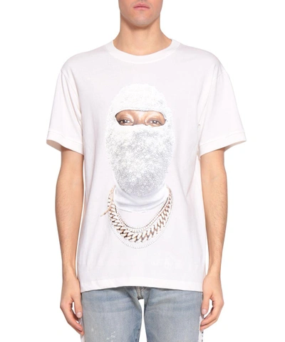 Shop Ih Nom Uh Nit Printed Face Cotton T-shirt In Bianco