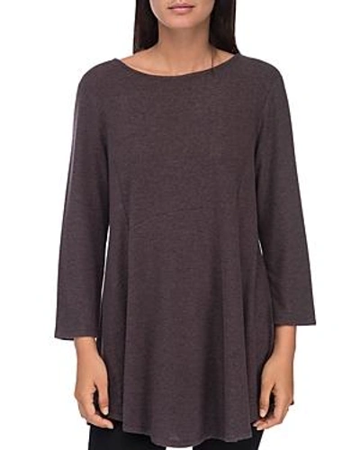 Shop B Collection By Bobeau Brushed Tunic Top In Bitter Chocolate