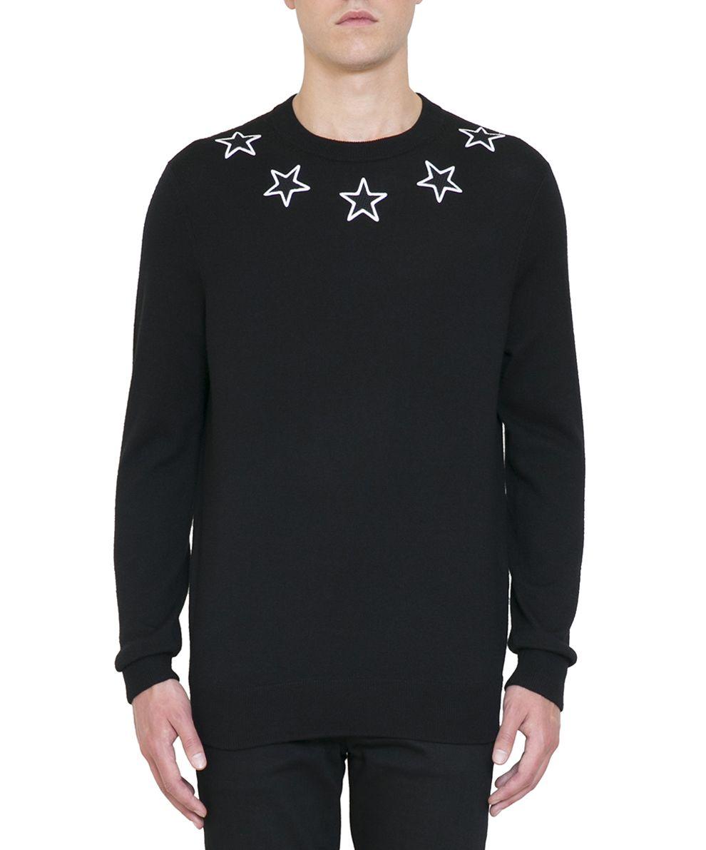 givenchy star applique sweater