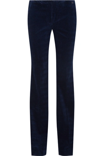 Shop Theory Demitria Stretch-cotton Codurory Flared Pants