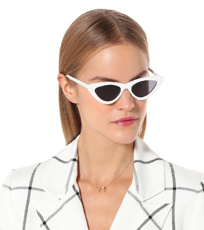 Shop Le Specs X Adam Selman The Last Lolita Cat-eye Sunglasses In White