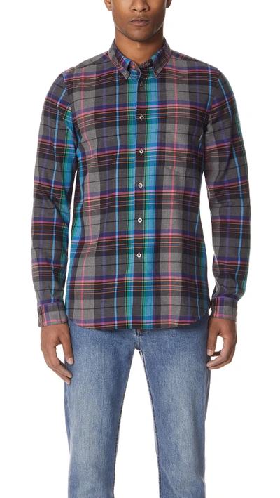 Shop Ps By Paul Smith Plaid Tailored Fit Shirt In Multi Plaid