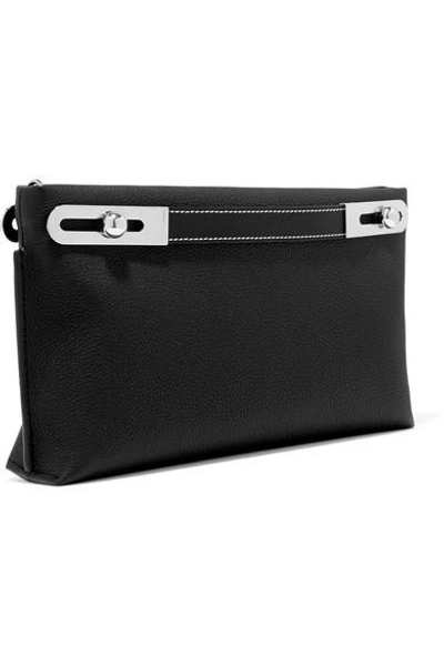 Shop Loewe Missy Small Textured-leather Shoulder Bag In Black