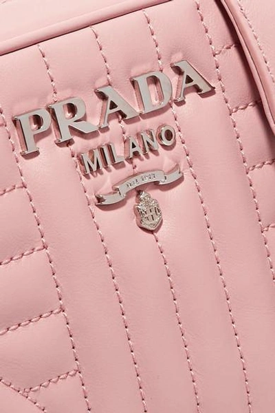 Shop Prada Quilted Leather Camera Bag In Pink