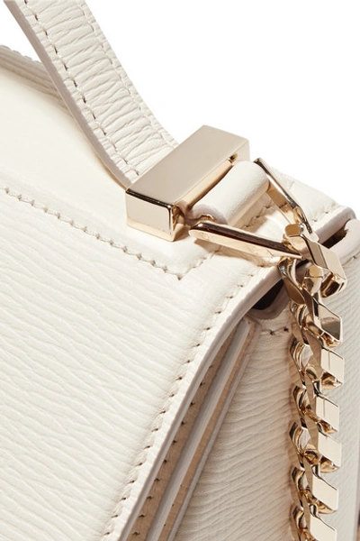 Shop Givenchy Pandora Box Mini Textured-leather Shoulder Bag In Ivory