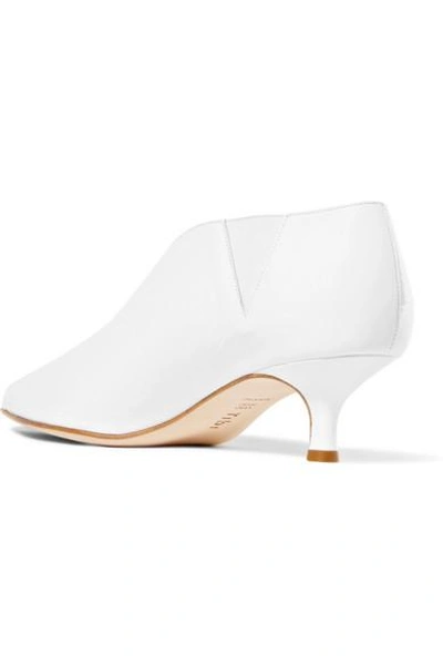 Shop Tibi Joe Crinkled Patent-leather Ankle Boots In White