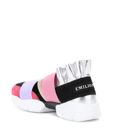 Shop Emilio Pucci Suede Sneakers In Pink