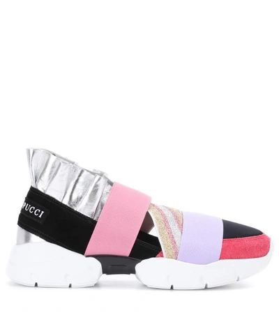 Shop Emilio Pucci Suede Sneakers In Pink