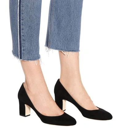 Shop Jimmy Choo Billie 65 Suede Pumps In Black