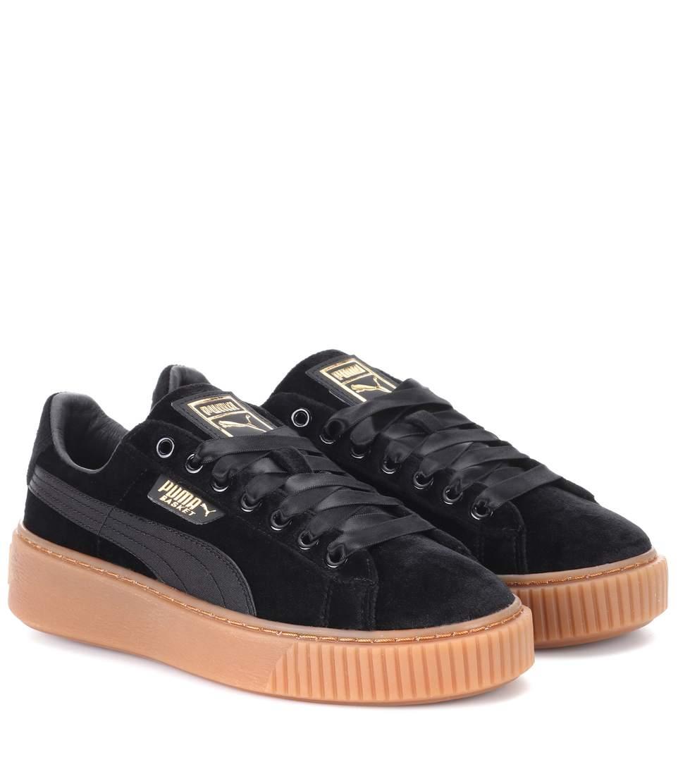 puma basket platform black