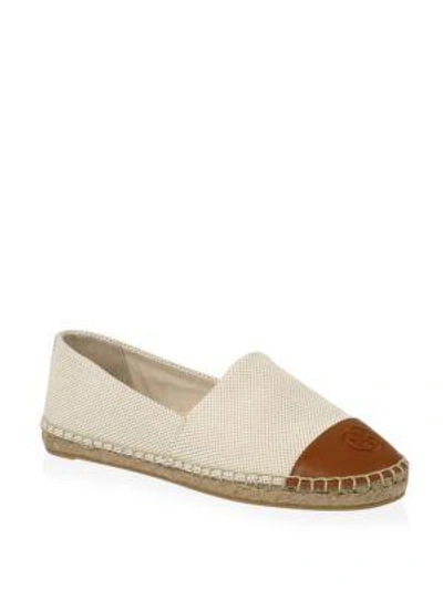 Shop Tory Burch Colorblock Espadrille Flats In Perfect Sand