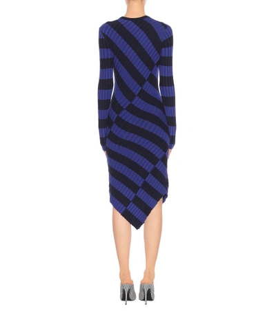 Shop Altuzarra Whistler Rib-knit Dress In Blue