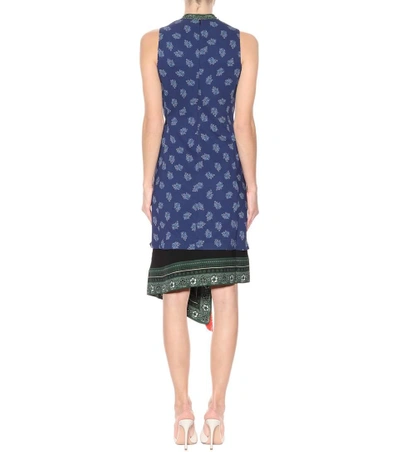 Shop Altuzarra Bina Printed Cady Dress In Blue