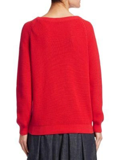 Shop Brunello Cucinelli Cotton Ribbed Pullover In Oat