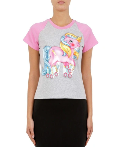 Shop Moschino Cotton Jersey T-shirt In Multicolor