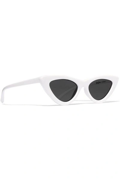 Shop Le Specs + Adam Selman The Last Lolita Cat-eye Acetate Sunglasses