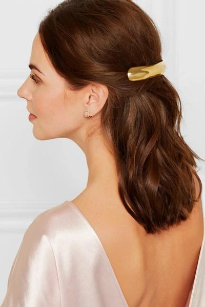 Shop Charlotte Chesnais Shell Gold-plated Hairclip