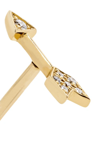 MARIA TASH ARROW 18-KARAT GOLD DIAMOND EARRING 