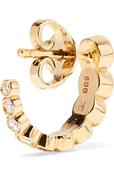 Shop Sophie Bille Brahe Petite Boucle 18-karat Gold Diamond Earring