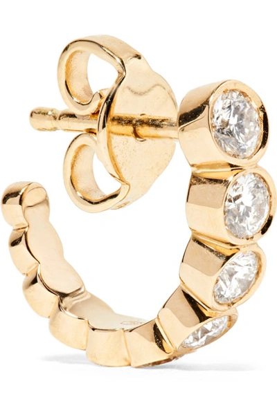Shop Sophie Bille Brahe Petite Boucle 18-karat Gold Diamond Earring
