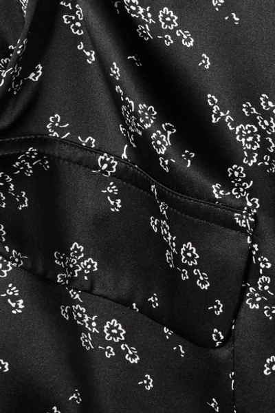 Shop Equipment Slim Signature Printed Silk-satin Shirt In Black