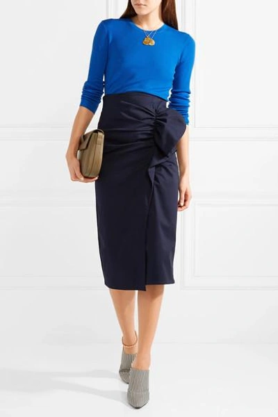 Shop Michael Kors Ribbed Cashmere Sweater In Bright Blue