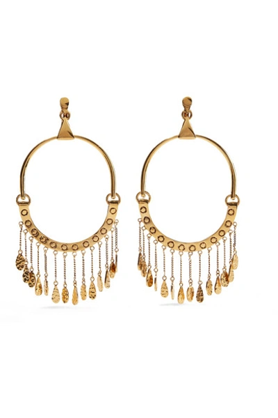 Shop Chloé Quinn Oversized Gold-tone Clip Earrings