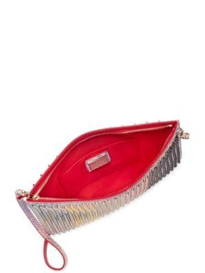 Shop Christian Louboutin Loubi Clutch In Multi