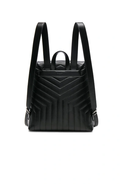 Shop Saint Laurent Medium Supple Monogramme Loulou Backpack In Black