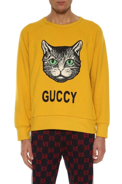 Shop Gucci Mystic Cat Sweatshirt In Multicolor